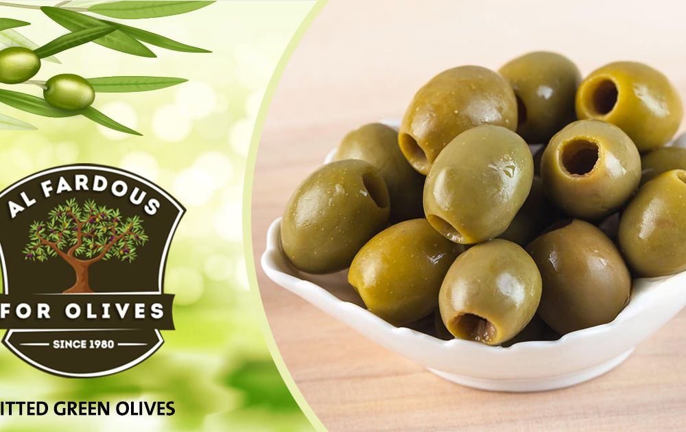 pitted green olives