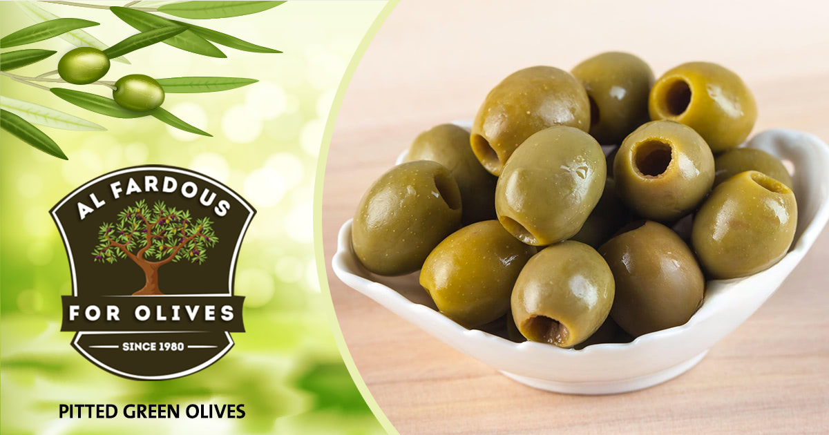 pitted green olives