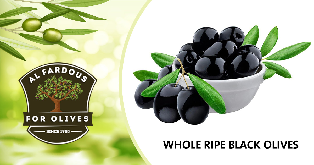 whole ripe black olives